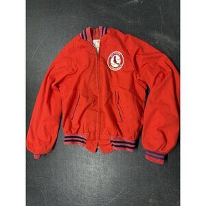 Vintage MLB St. Louis Cardinals Zip Up Soft Jacket Youth Kids 80's Baseball READ